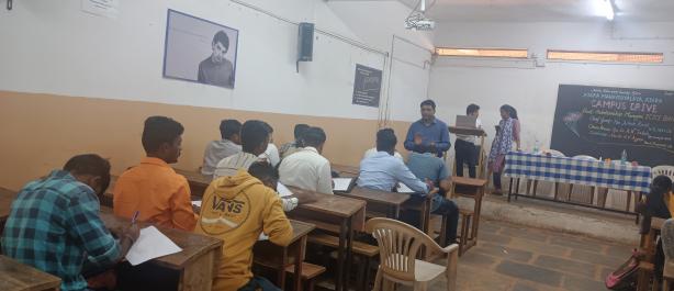 Campus drive was organised by placement cell