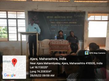 Lecture of Dr. Pandurang Bhadavanakar, R.B. Madakholkar Mahavidyalaya, Chandagad on Exam and Stress Management28th May, 2022