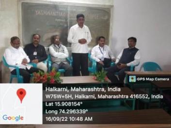 Department of Chemistry of Ajara Mahavidyalaya & Department of Chemistry of Y. C. College Halkarni has jointly organized Faculty Exchange Programmee in Y. C. College Halkarni.  In the Programme  Students were guided by Dr. M. R. Thombare , Prof. S. B. Sawant & Prof. B. S. Kadwale. Total 68.Students participated in the Programmee. The Programmee was chaired by Dr. B .D. Ajalkar ,Principal  of Y. C. College Halkarni. . Inaugural  Speech was  given by Principal, Dr. A. N. Sadale of Ajara Mahavidyalaya 