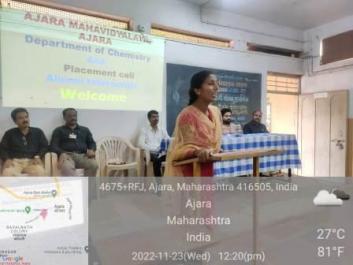 Alumni, Kum. Priyanka Sawant sected in STI examination interacting with the Students