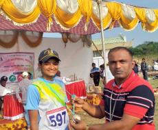 Sapna Kambale got Bronz Medal in high jump , Shivaji Univeristy Athletics Meet
